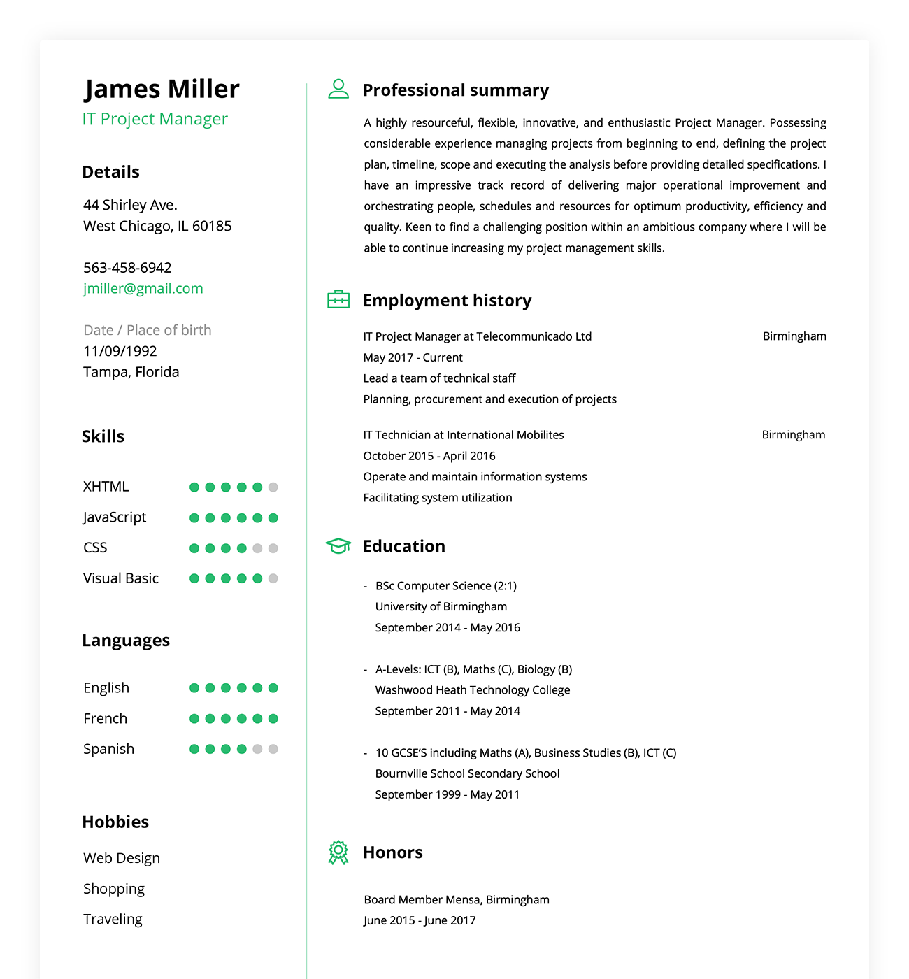 #1 Free Online Resume Builder  Make A Professional Resume ...