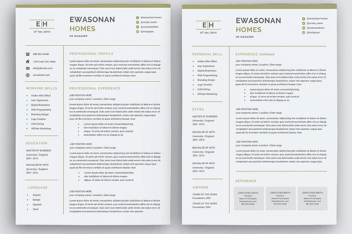1 Page Resume Template The 1 Secrets You Will Never Know ...