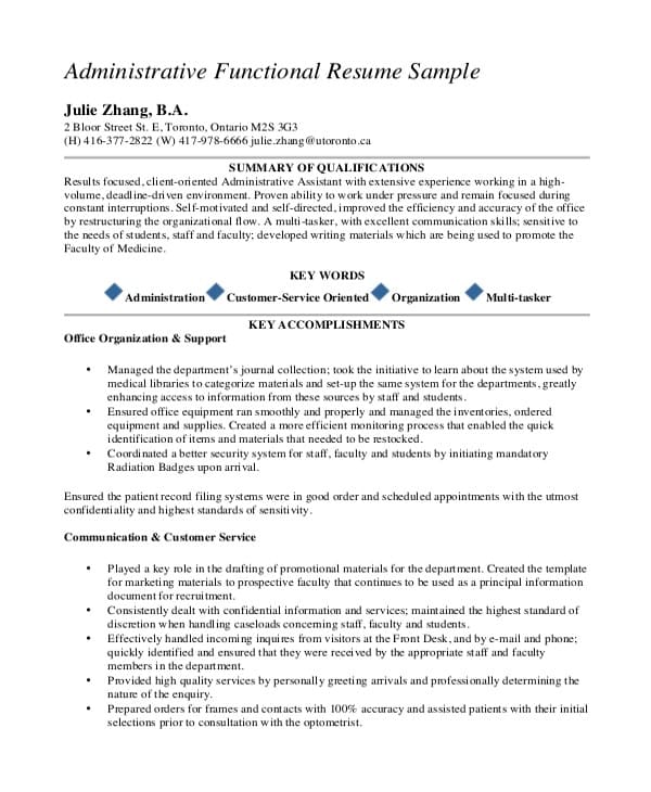 10+ Executive Administrative Assistant Resume Templates  Free Sample ...