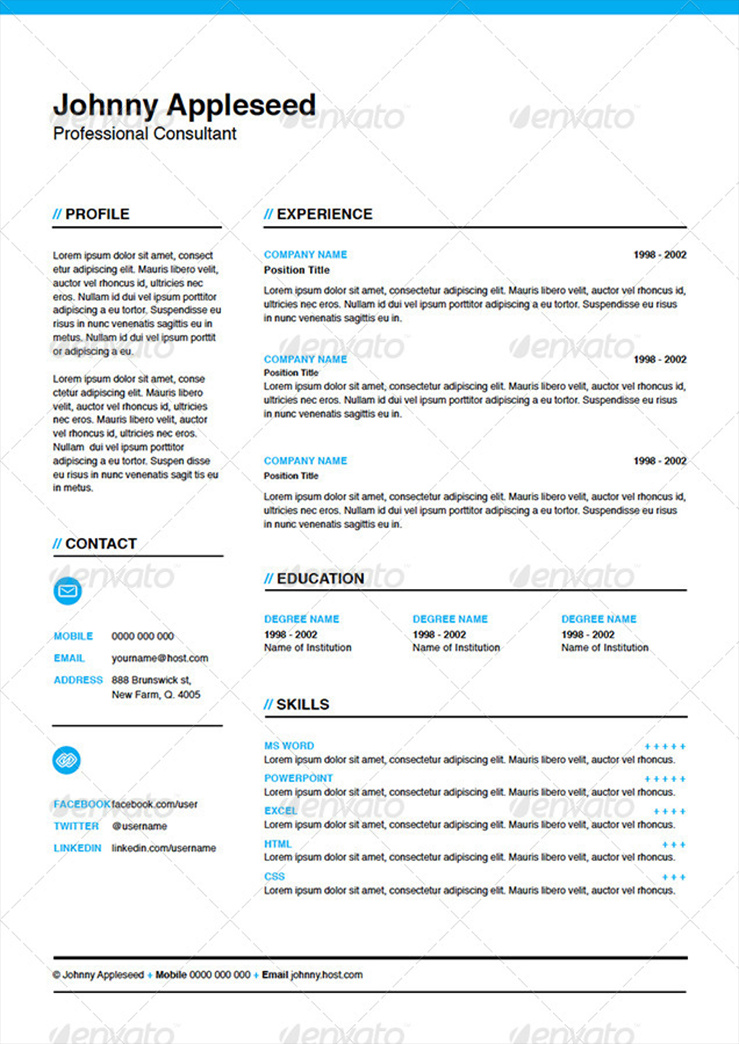 10 Resume Templates for Making Resumes in Microsoft Word ...
