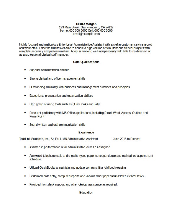 12+ Administrative Assistant Resumes