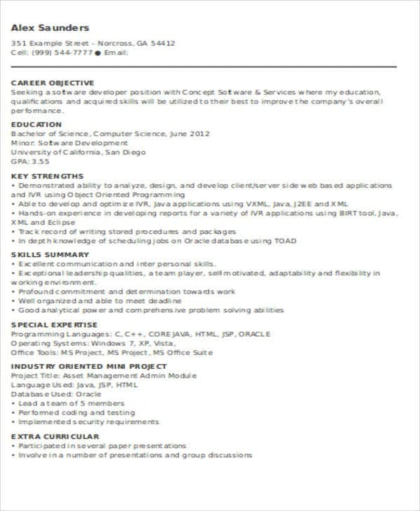 13+ Fresher Resume Templates in Word