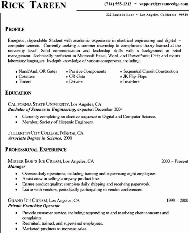 25 Computer Science Resume Example in 2020