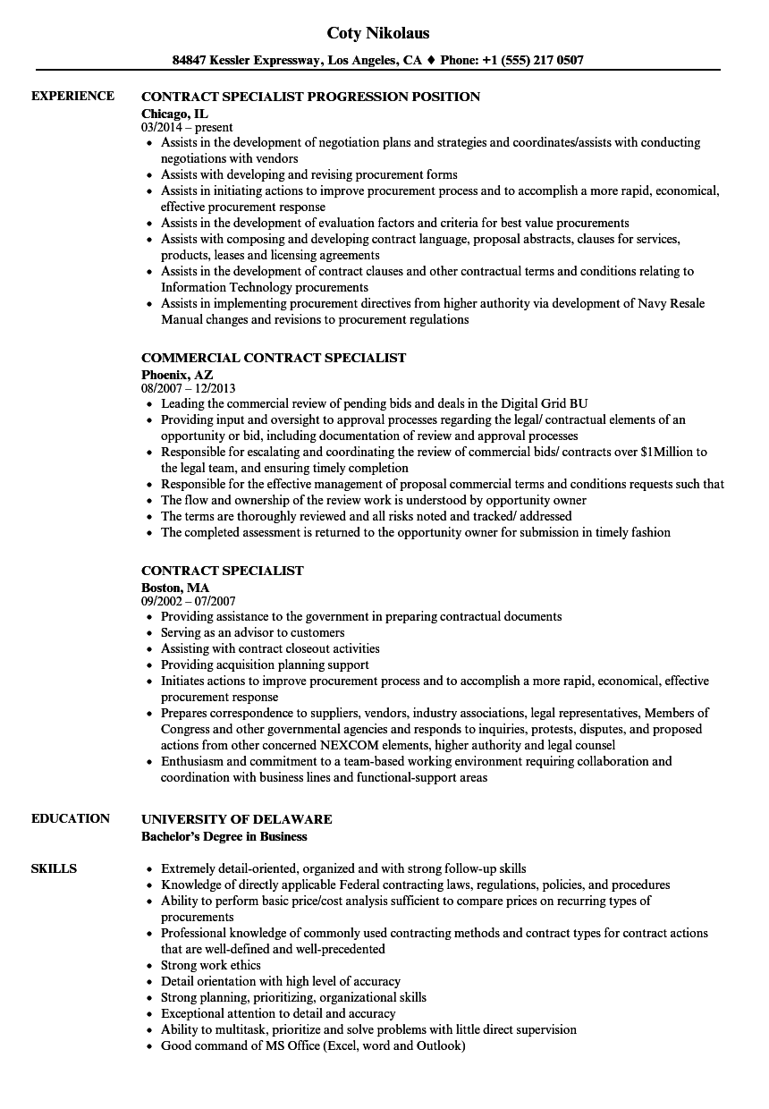 40+ Contract Position On Resume Example Images