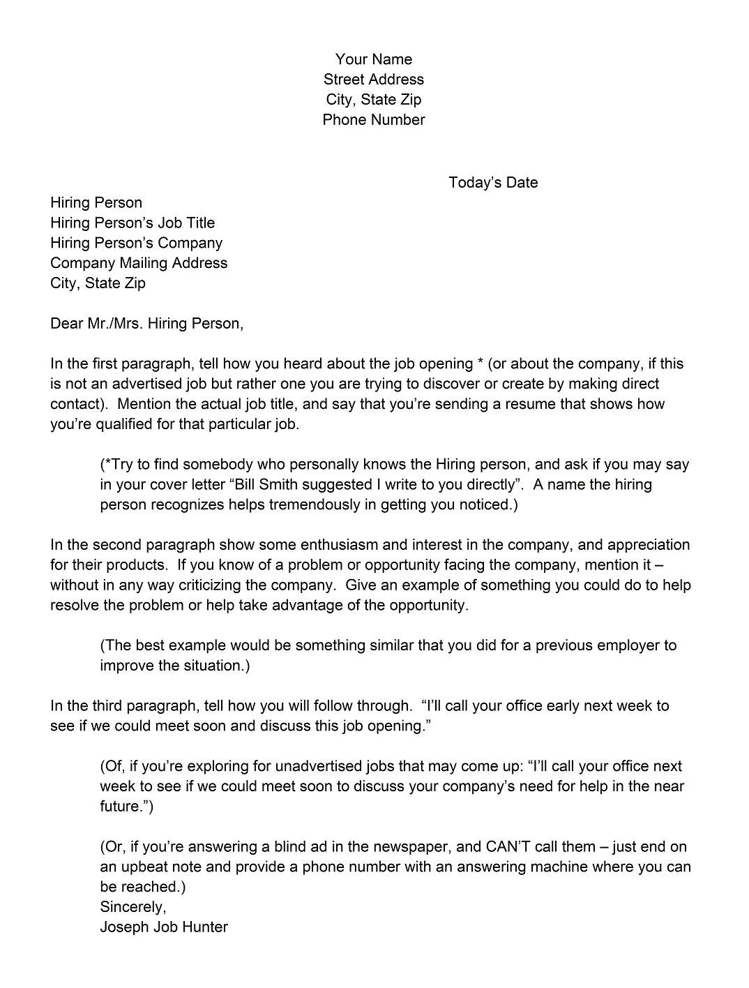 5 best examples of writing a good cover letter templates