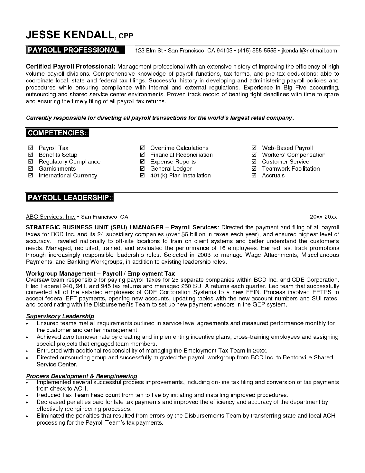 7 Samples of Professional Resumes