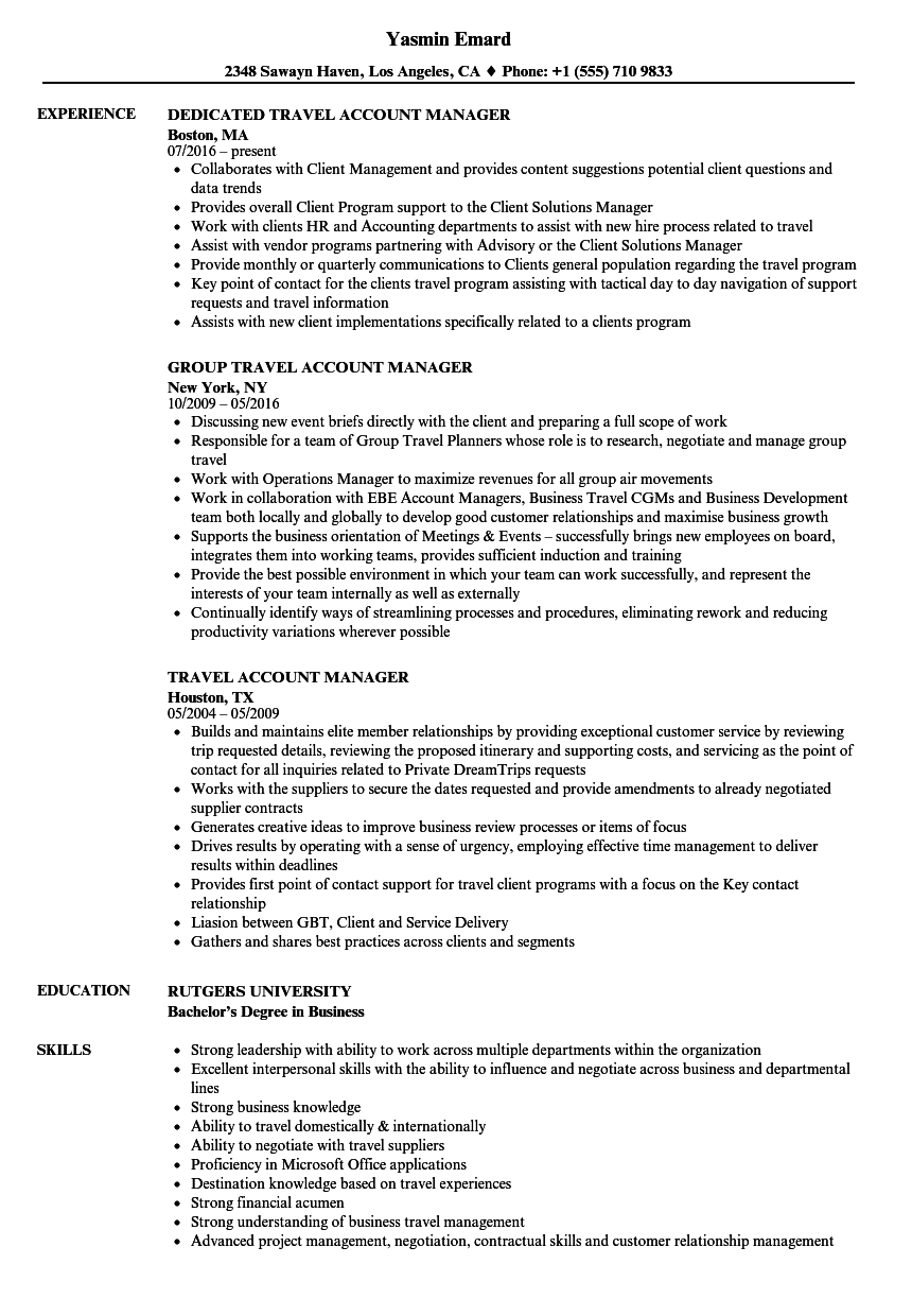 Accounts Manager Resume