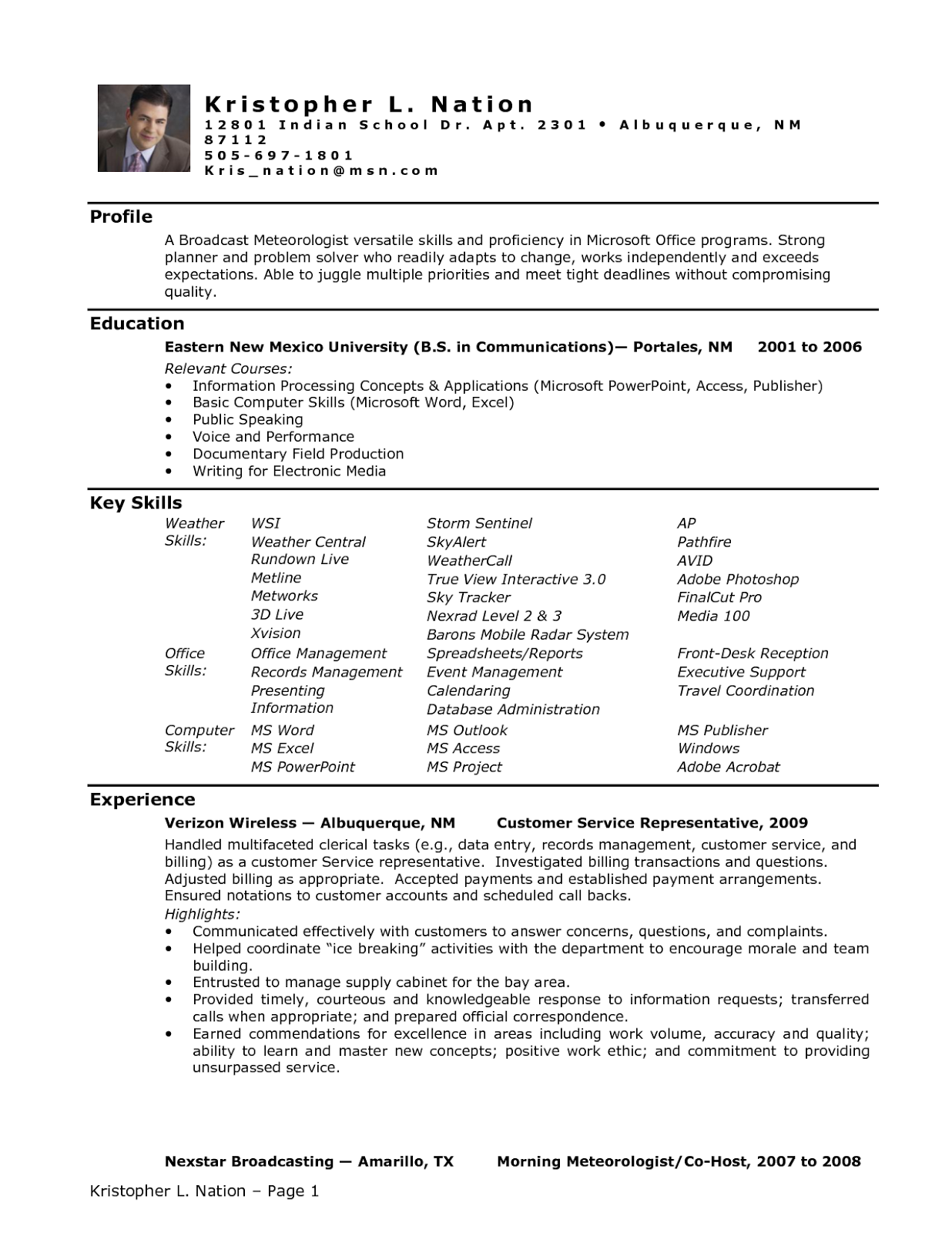 Administrative Assistant Sample Resume