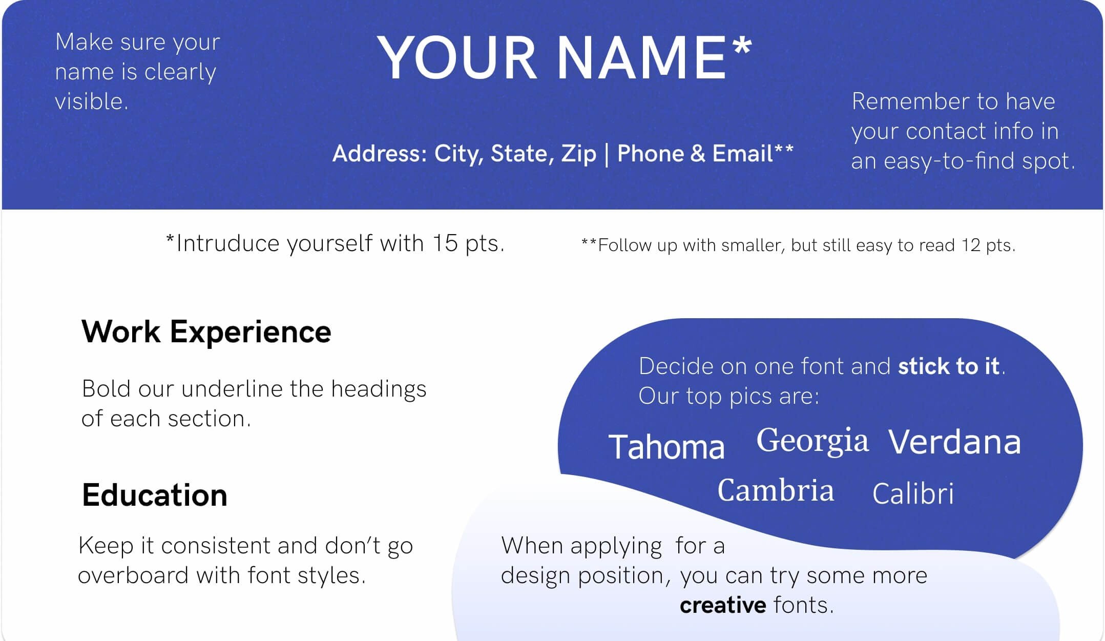 Best Font for a Resume: Professional Fonts &  What Size to Use