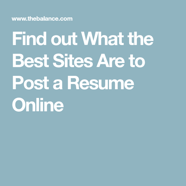 Best Sites to Post a Resume or Candidate Profile Online