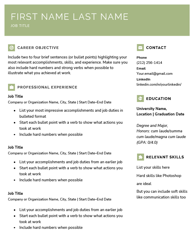 Blank Resume Templates [22+ for Download]