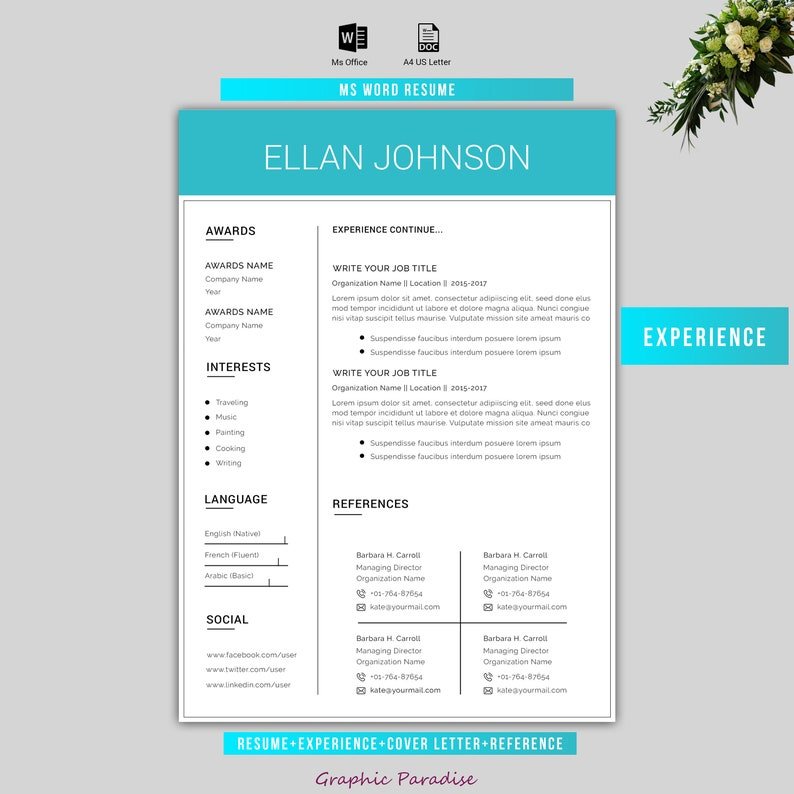 Canva resume Template resume template creative resume