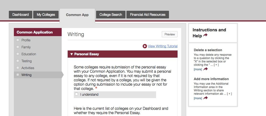 Changes made to Common App essay prompts for 2017