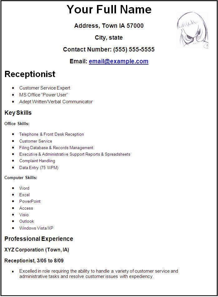 Create A Resume Format