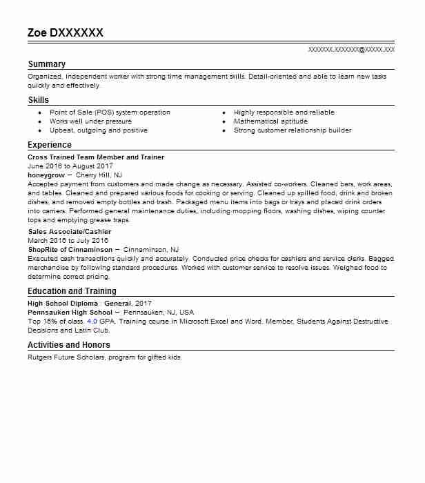 Cross Trained Employee Resume Example Dr.Anthony Bain