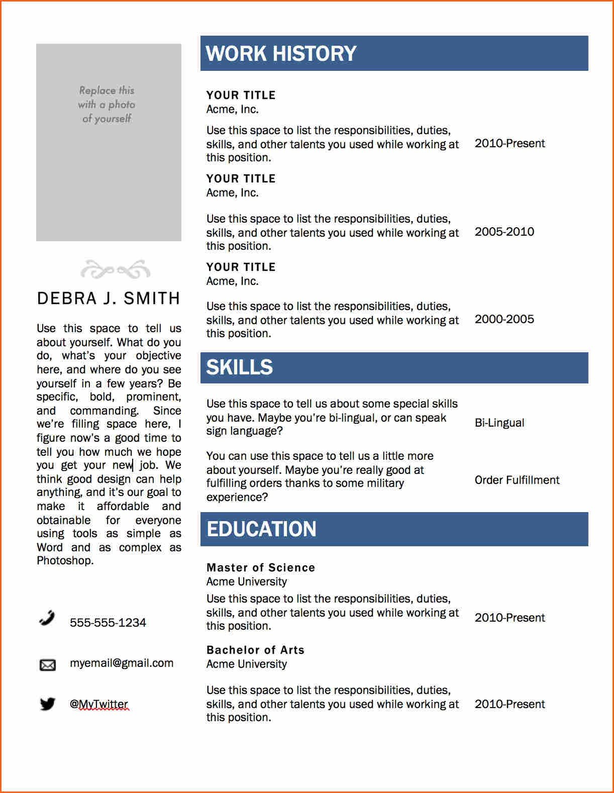How To Make Resume Template In Word 21 - Master Your Resume Within How To Get A Resume Template On Word