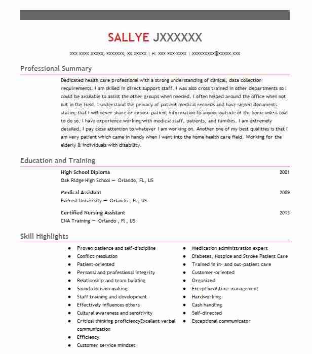 Direct Support Staff Resume Example Julian Unleashed Inc.