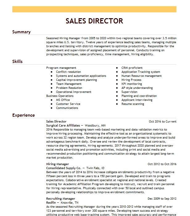 Director Of Sales And Marketing Resume Example Wyndham Grand Rio Mar ...
