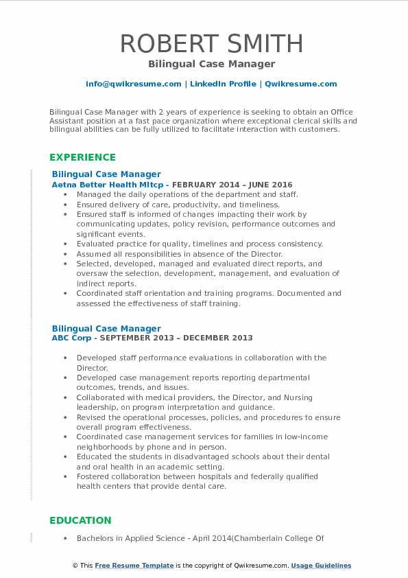 Disaster Case Manager Job Description