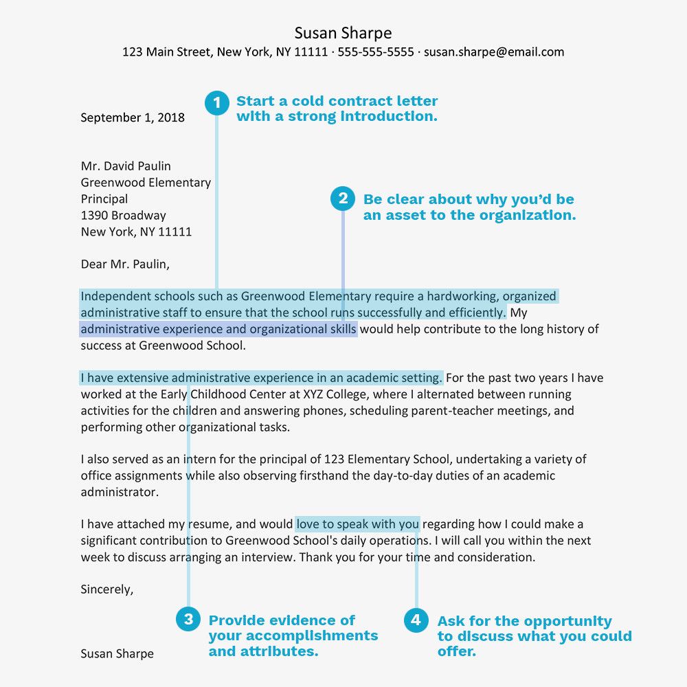 Do You Need Address On Resume Awesome Cold Contact Cover Letter ...