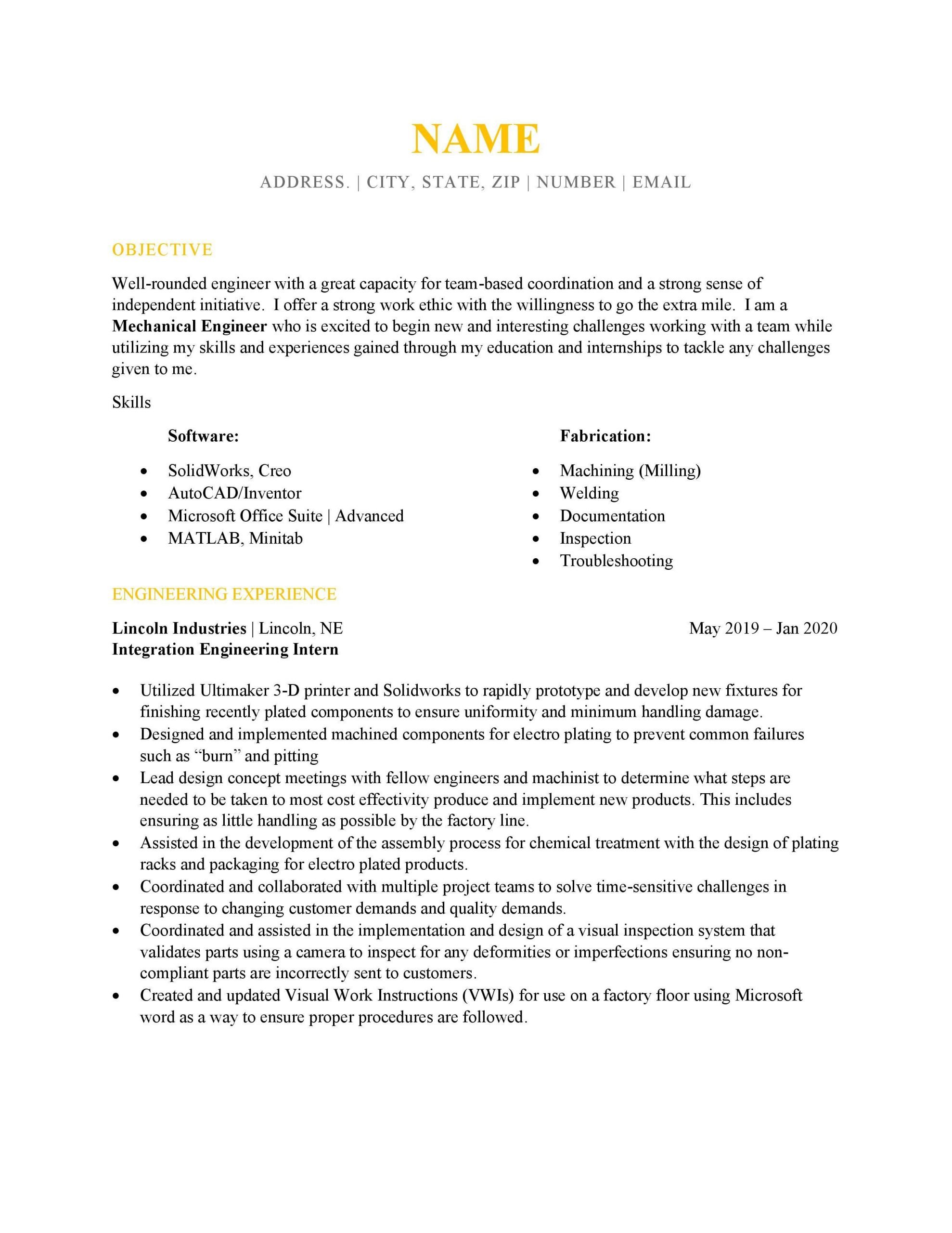 Does a resume for a recently graduated engineer need to be one page ...
