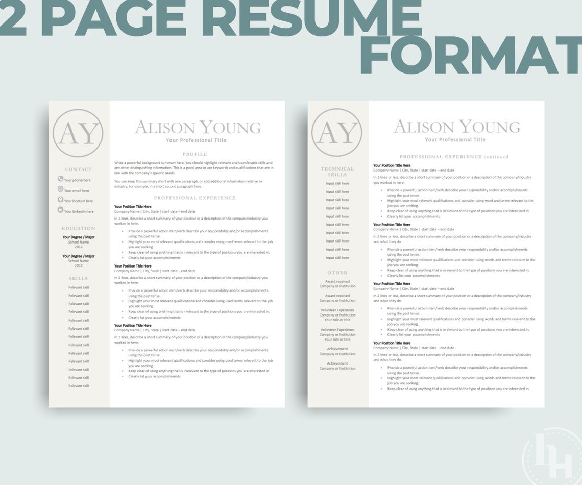 Easy Edit Resume Template Word Resume Template CV Template ...