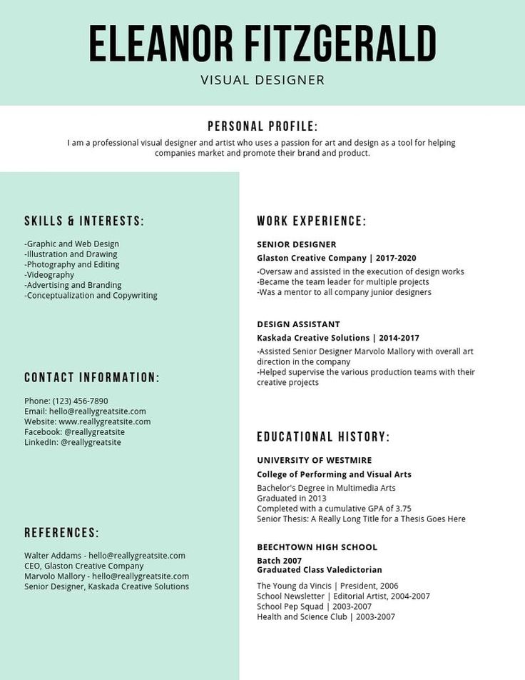 Emphasize career highlights on your resume by using color strategically ...