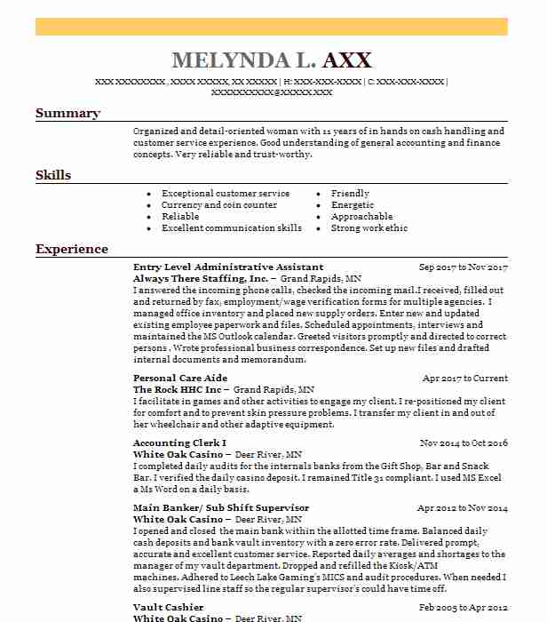 Entry Level Administrative Assistant Resume Sample