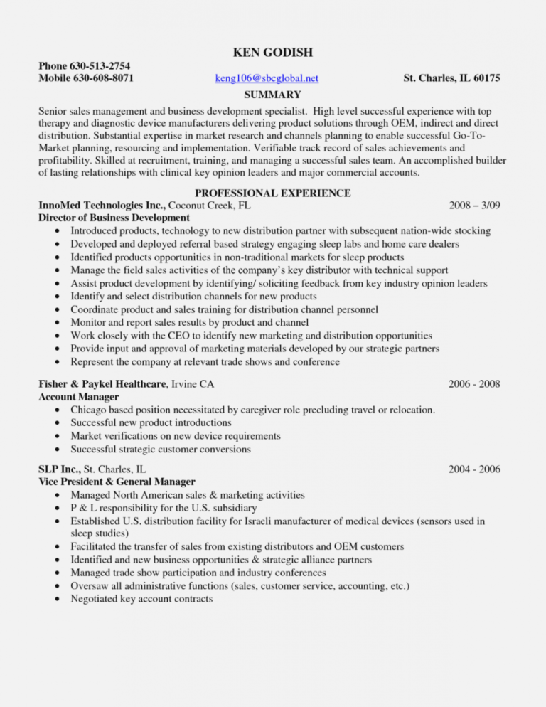 Entry Level Sales Resume Template Excel Example  Malnadhomes