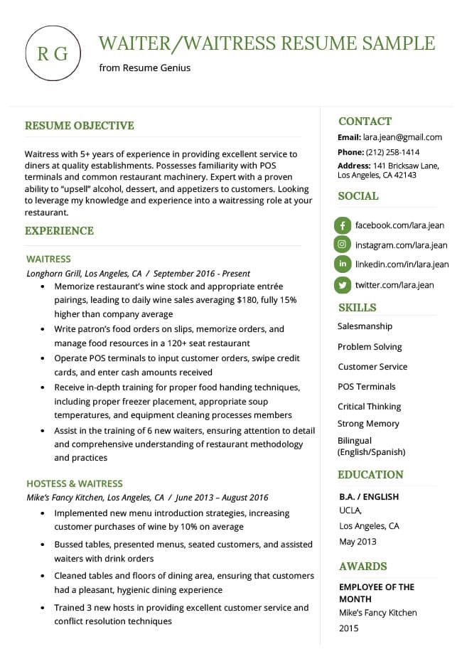 Example Of A Resume Profile