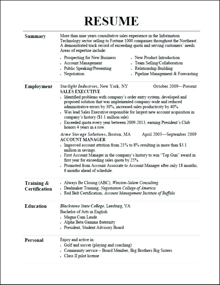 Examples Of Well Written Resumes