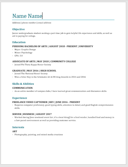 First time making a resume, any tips for improving this ...