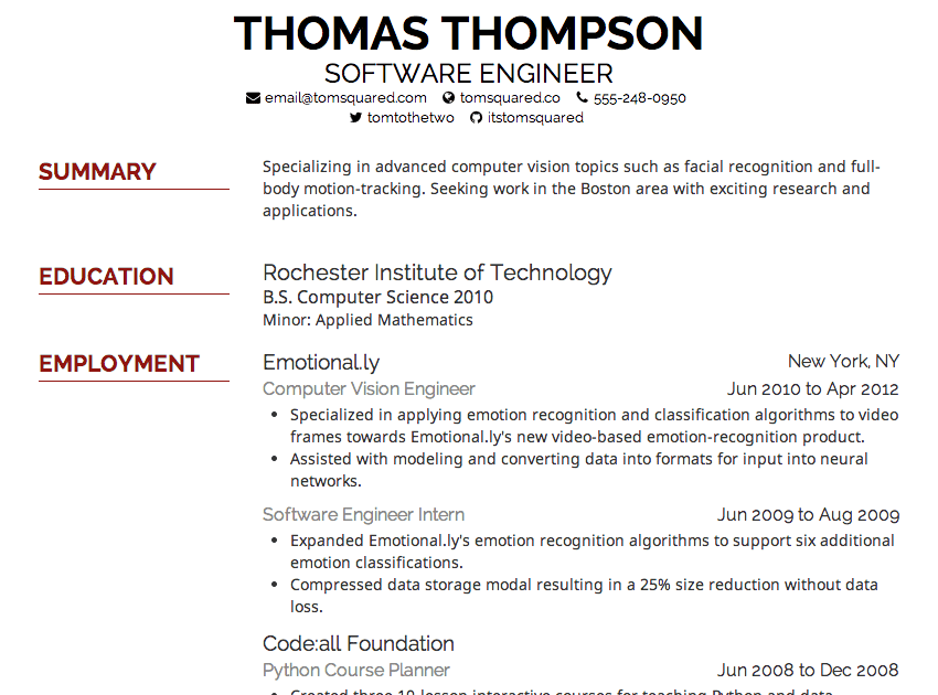 Font Size Resume Should Be In