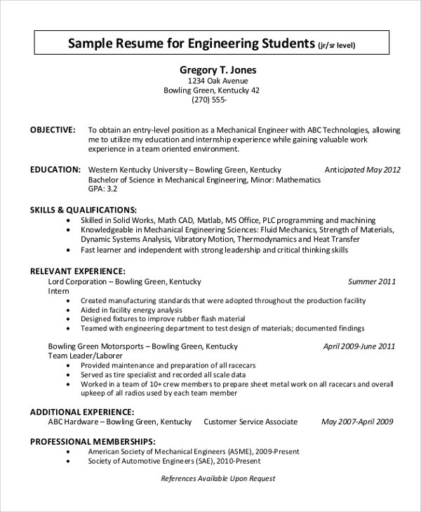 FREE 10+ Resume Objective Samples in MS Word