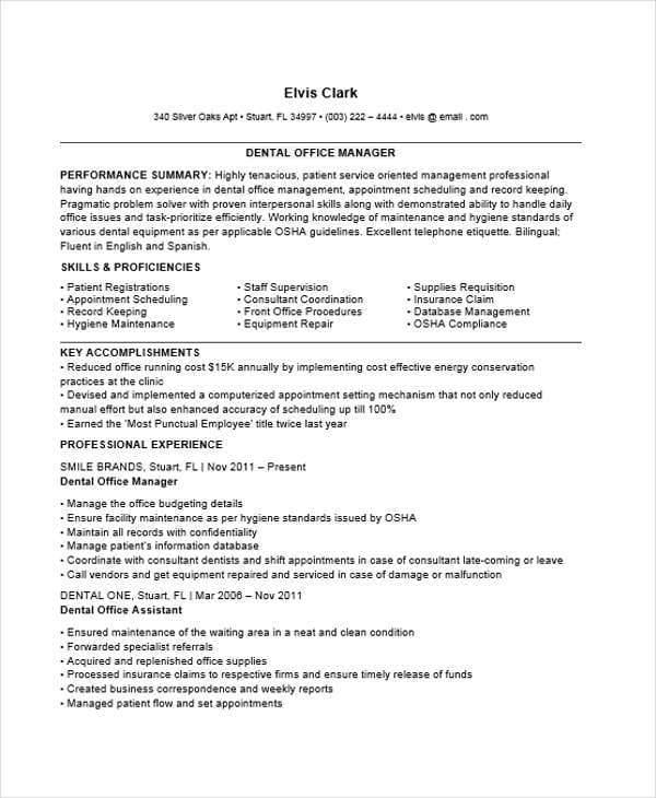 FREE 42+ Manager Resume Templates in MS Word