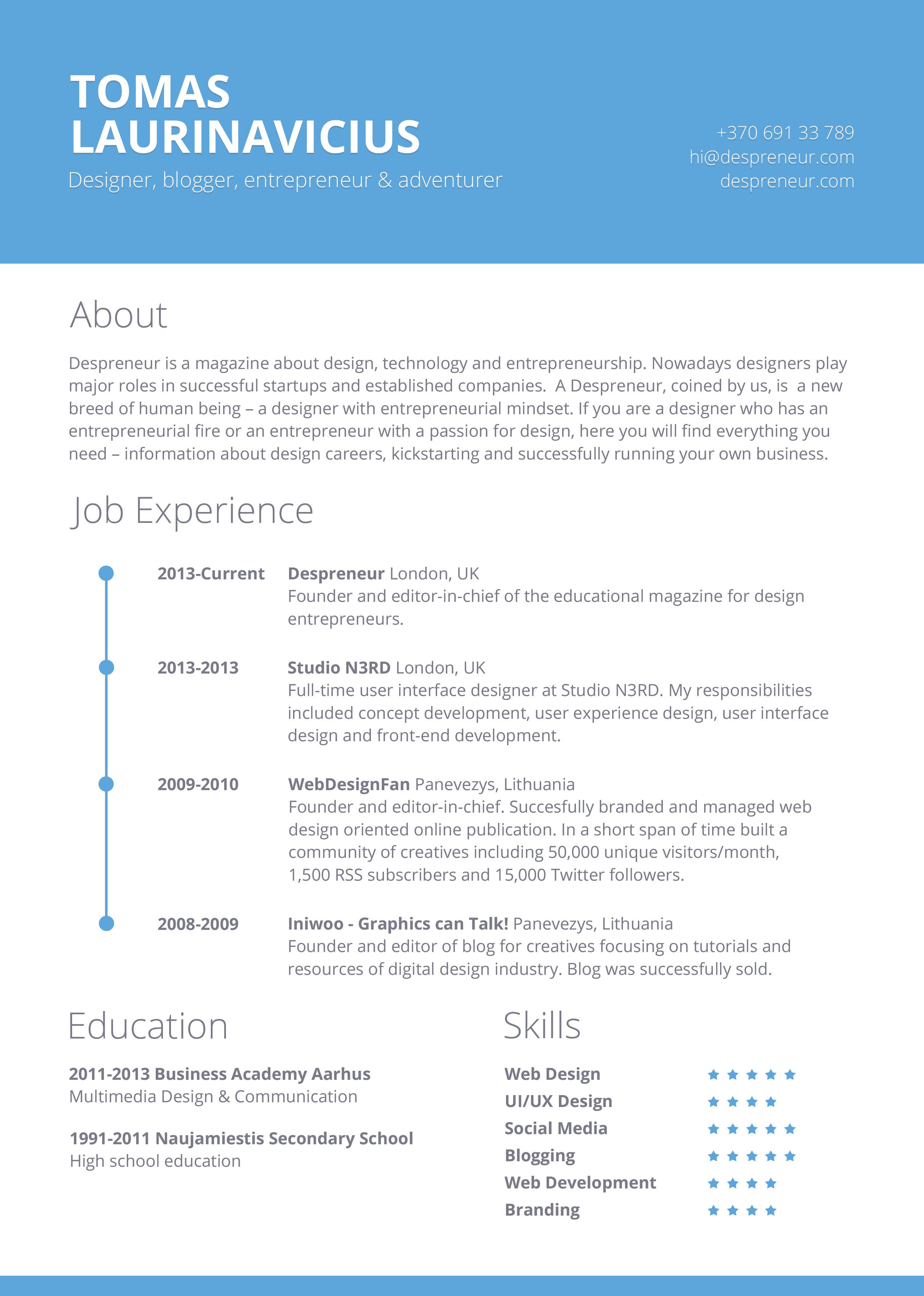 FREE 7+ Resume Template Designs in PSD