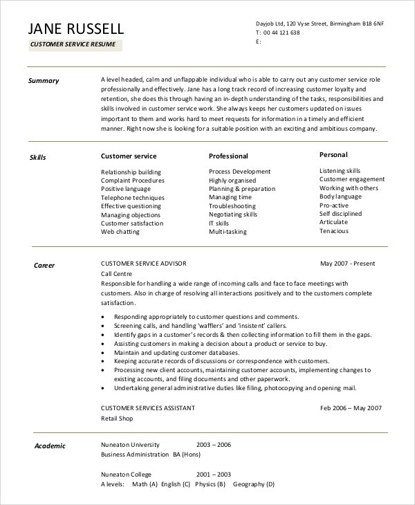 FREE 9+ Sample Resume Summary Statement Templates in MS ...