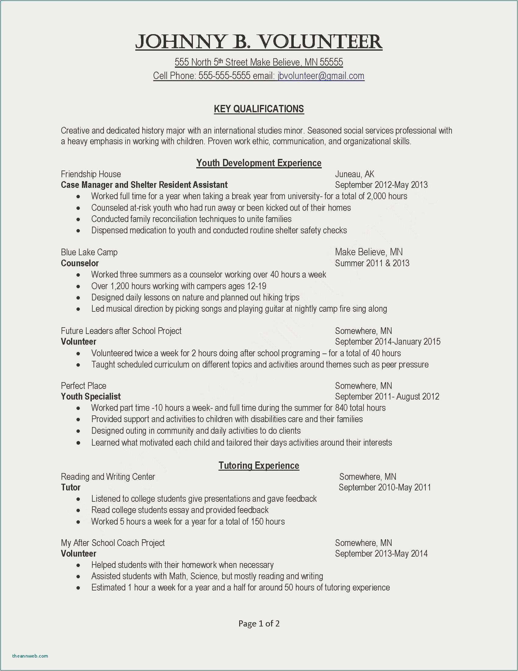 Free Collection 50 Things to Say On A Resume New