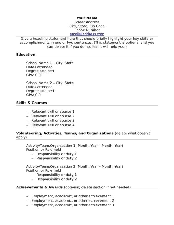 FREE What to Include in a Resume If You Lack Experience ...