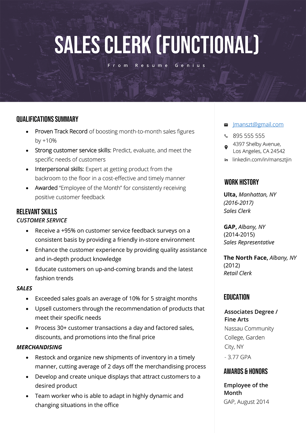 Functional Resume: Template, Examples, and Writing Guide