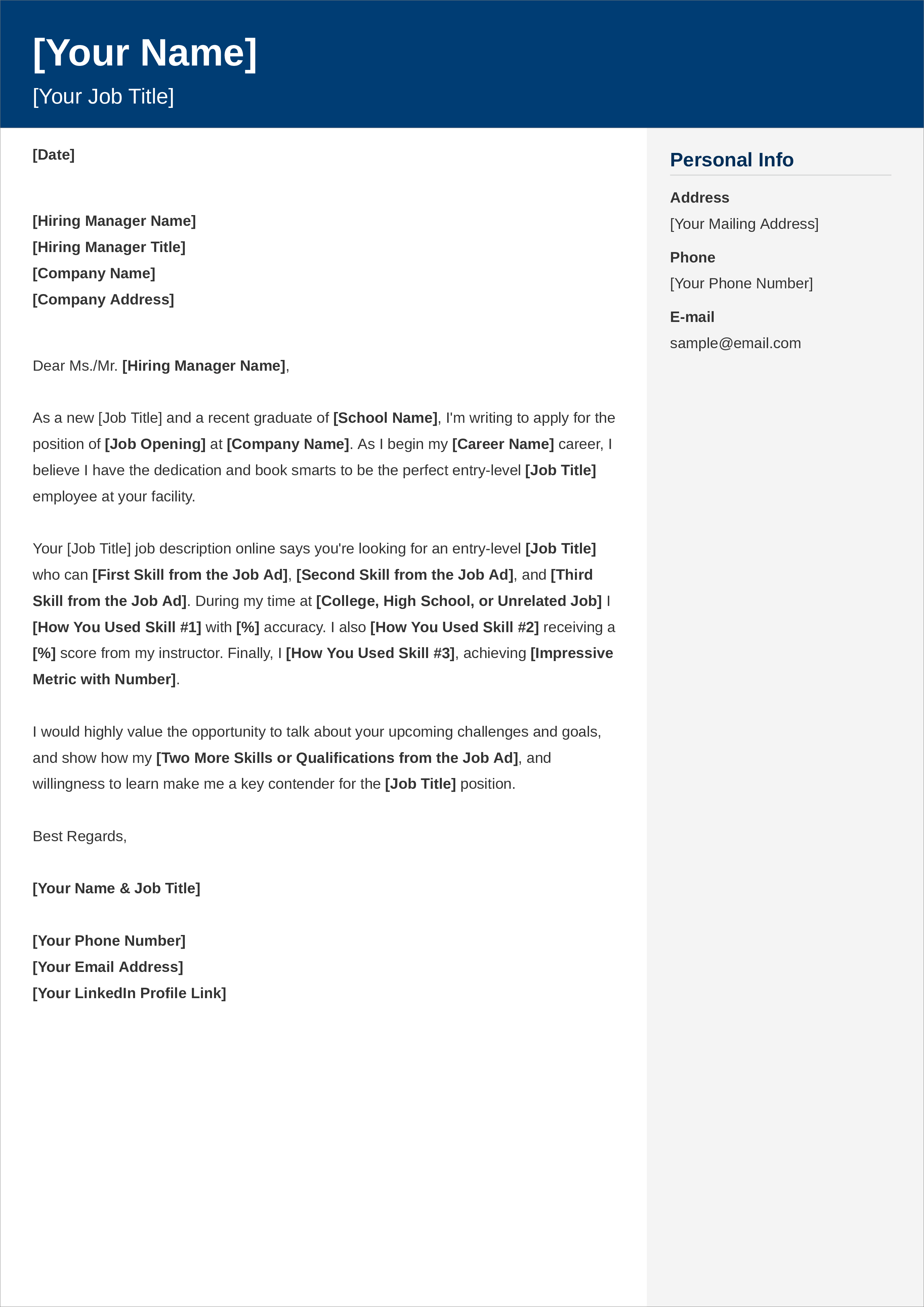 How To Make A General Cover Letter For A Resume - MasterYourResume.net