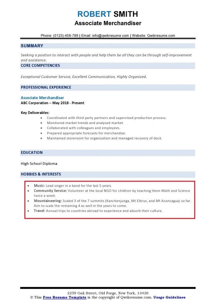 Hobbies and Interests on Resume : How to List &  Examples