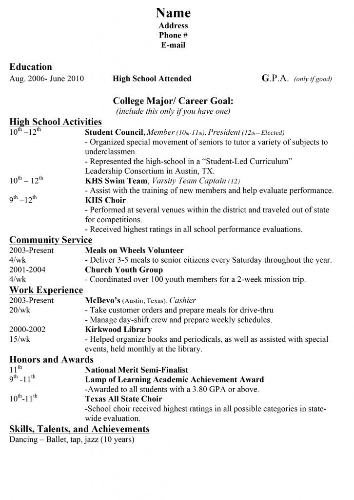 How do you proofread your high school resume?