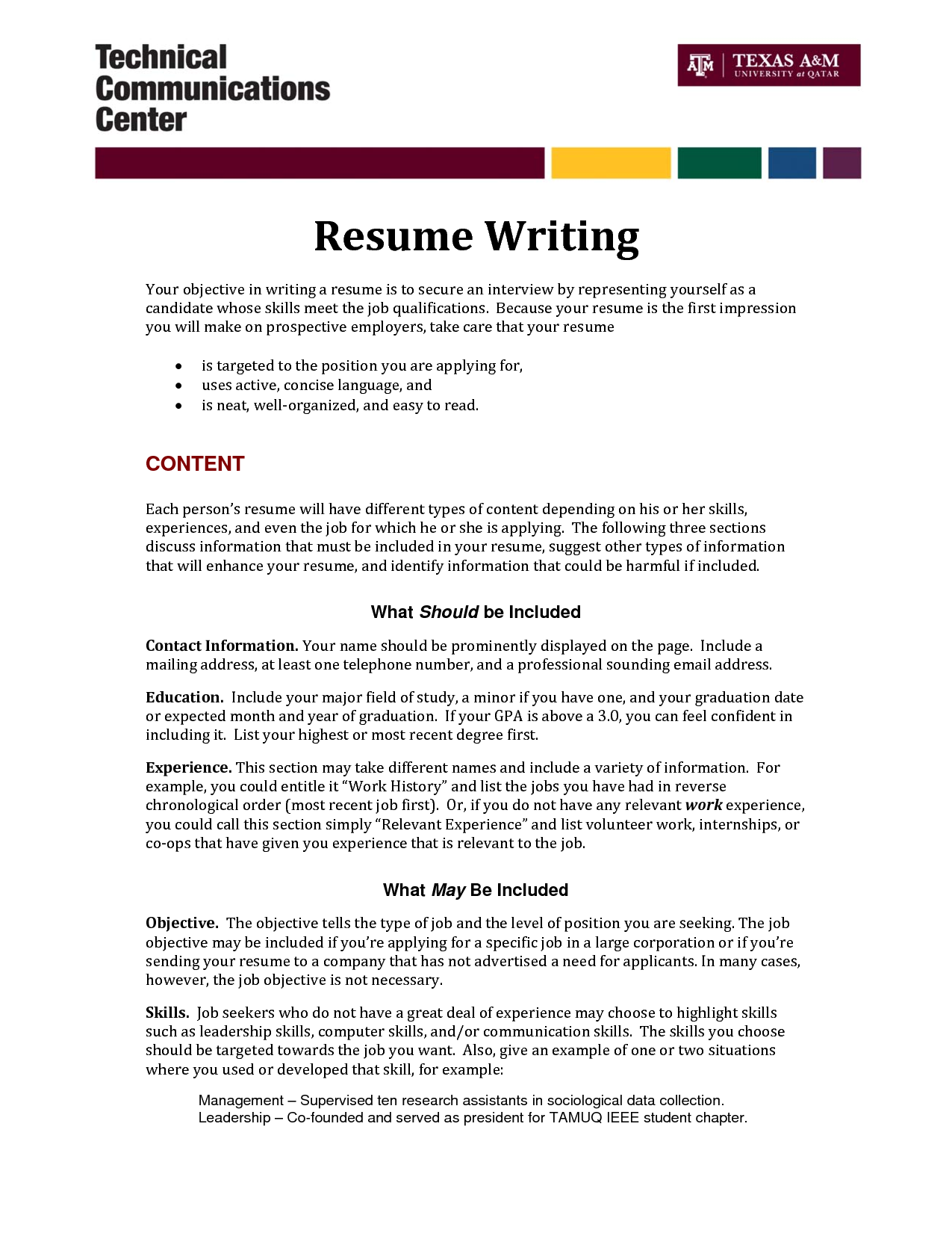 How Do You Write A Resume For A First Job? : Best ...