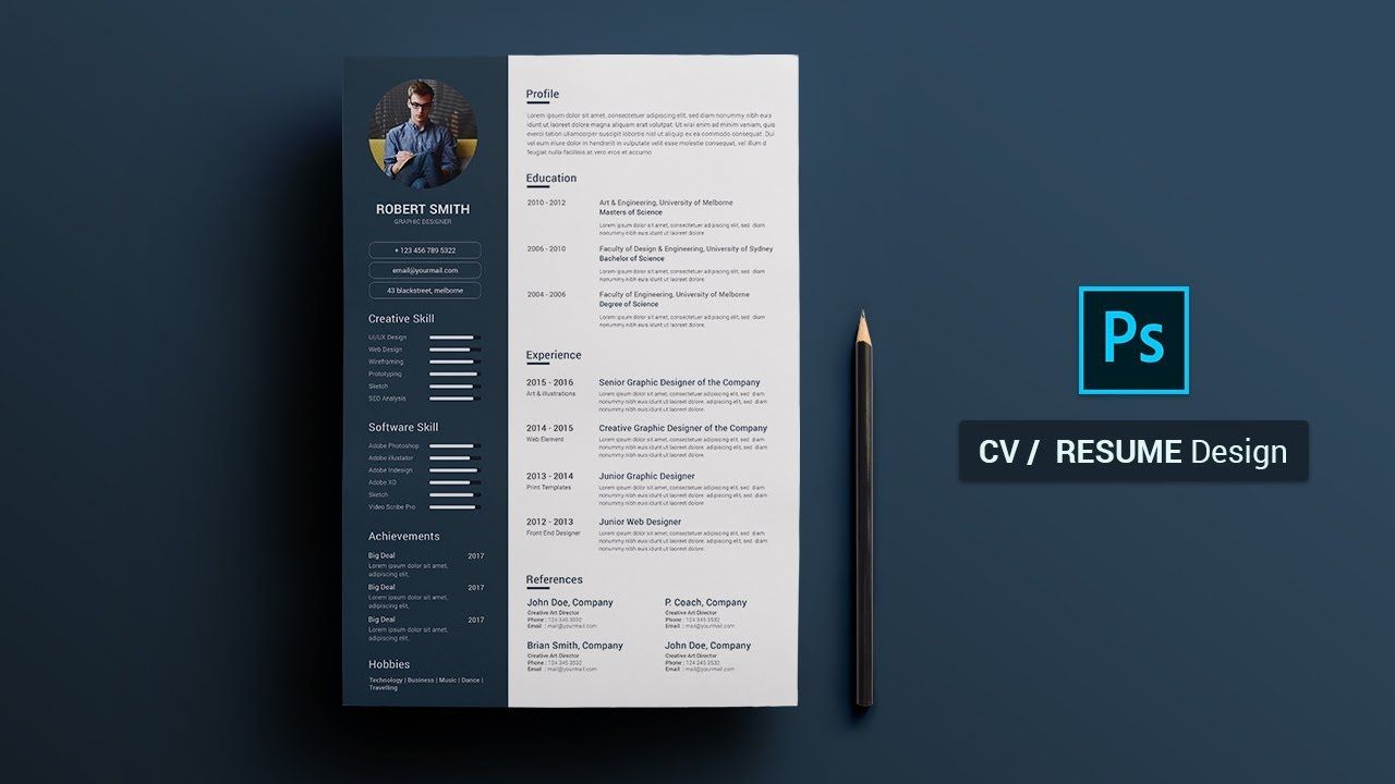 How to Create a CV/RESUME template in Photoshop ...