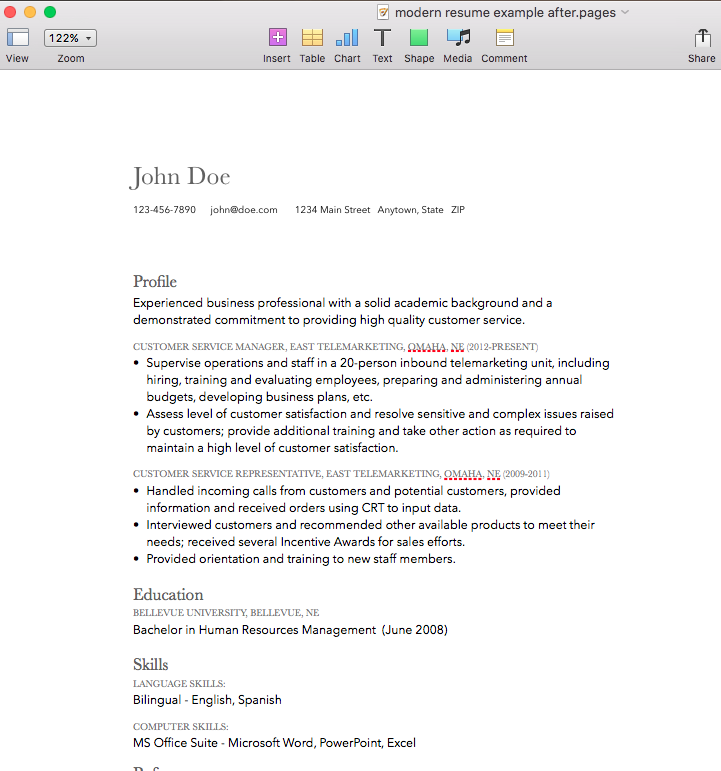 How To Create A Resume On Macbook Air