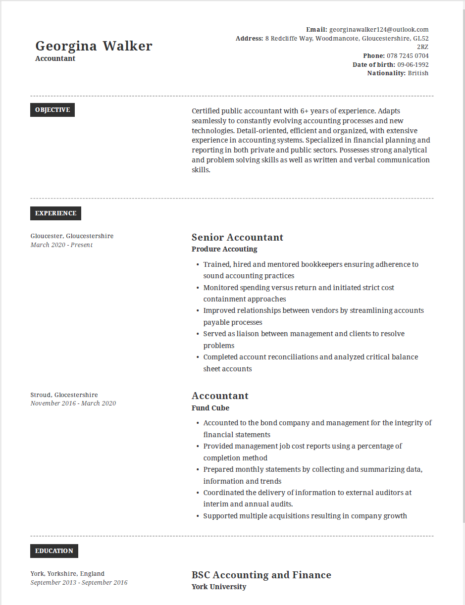 How to create a simple resume: guide, format and examples