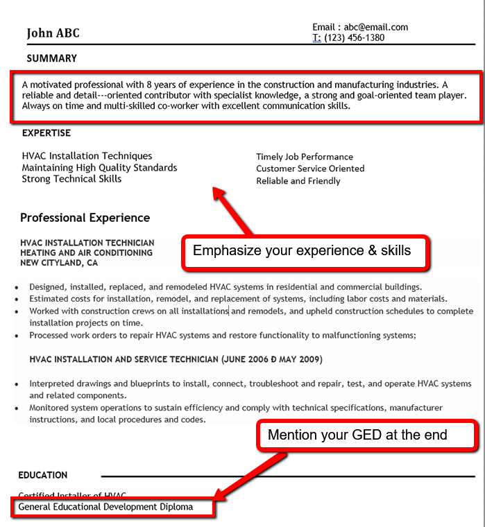 How to List the GED on Your Resume and Your Online Profiles