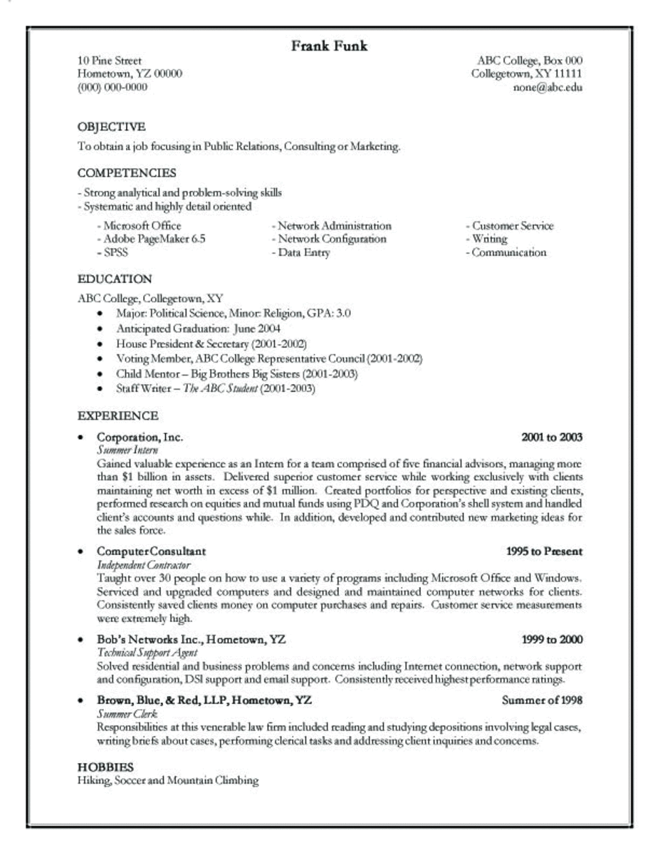 How To make a Simple and Effective Resume Form C.V