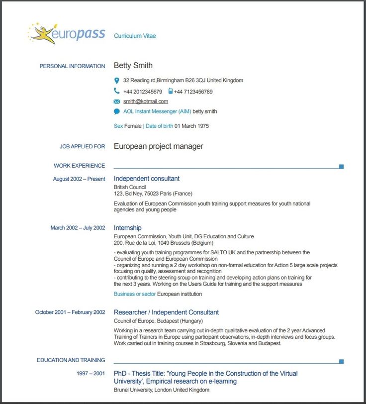 how to make an outstanding cv with europass outdoc